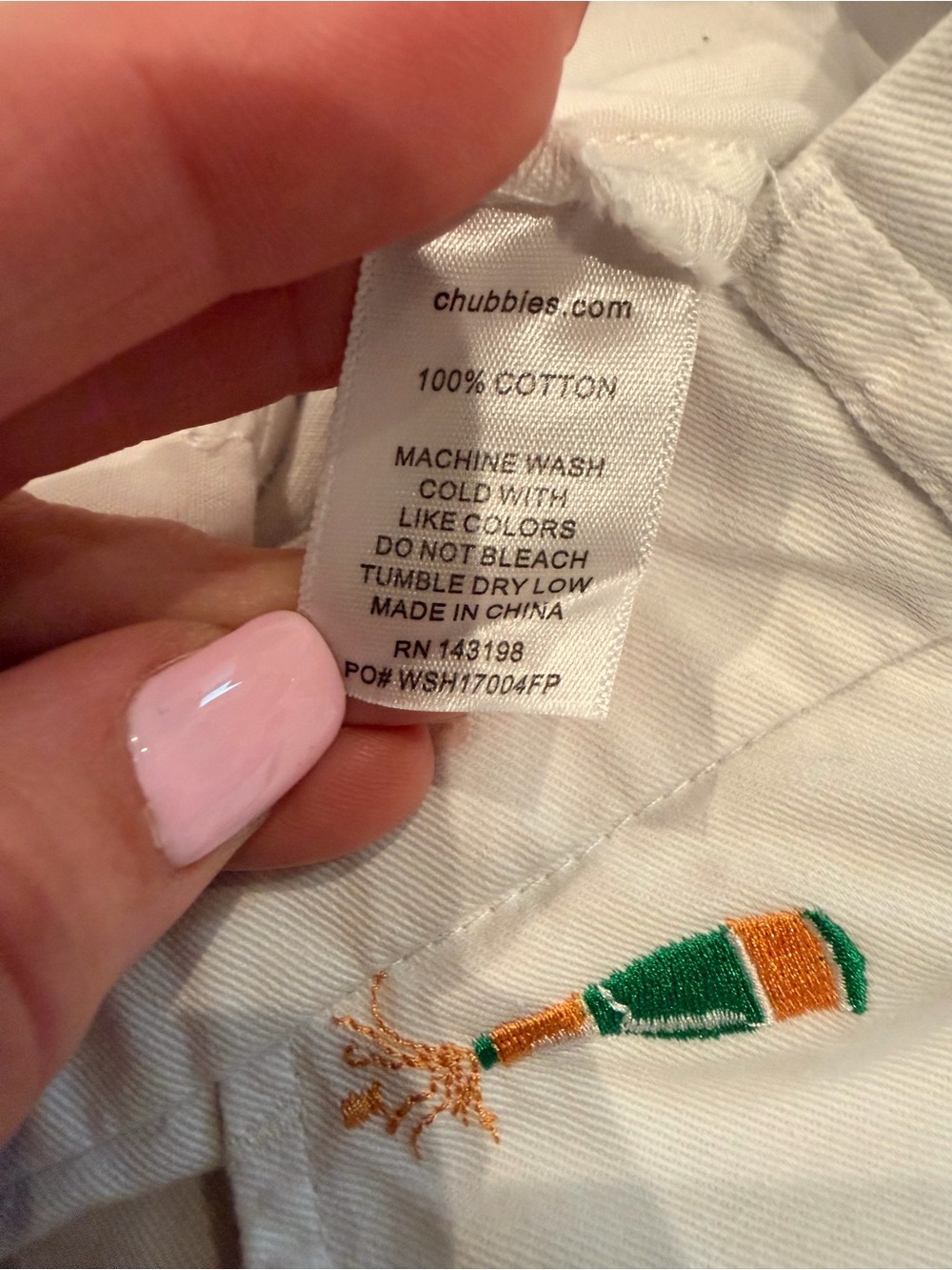 Chubbies women’s shorts 2 champagne mimosa orange - Picture 3 of 4